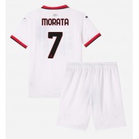 Maglia Calcio AC Milan Alvaro Morata #7 Seconda Divisa Bambino 2024-25 Manica Corta (+ pantaloncini)